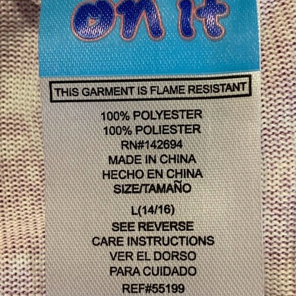 Sleep On It Girls Stars Elastic‎ Drawstring Waist Taper Leg Pajama Pants Size L - Picture 9 of 14